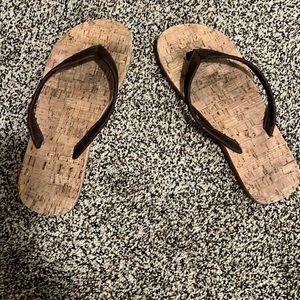 Cork flip flops from Portugal size 7-8